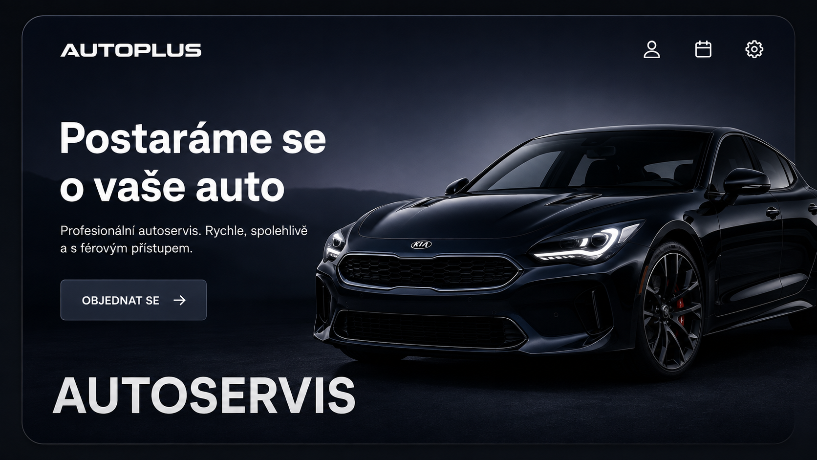Ukázka webu autoservisu