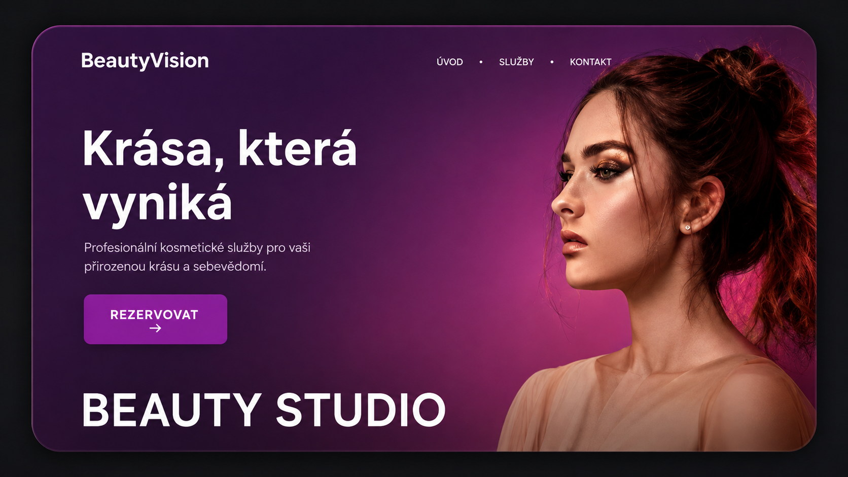 Ukázka webu kosmetického studia
