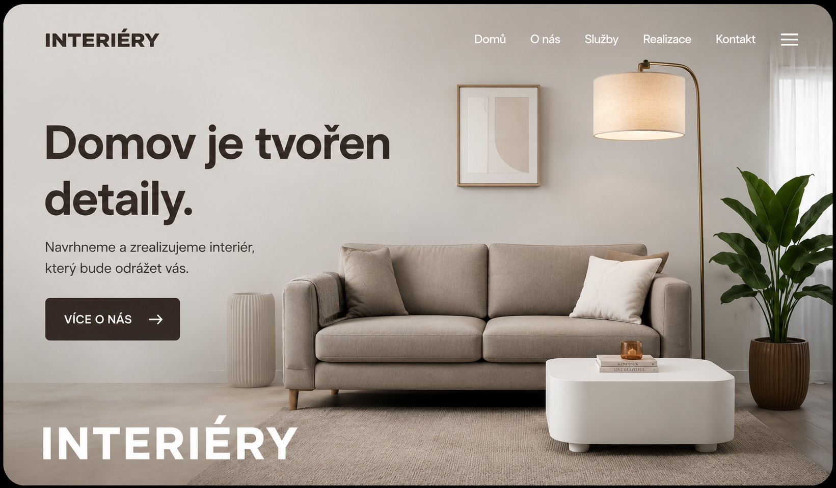 Ukázka webu interiérového studia